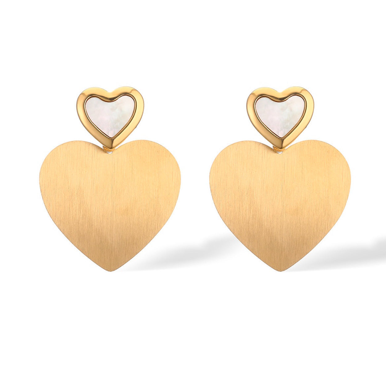 Duo Heart Studs