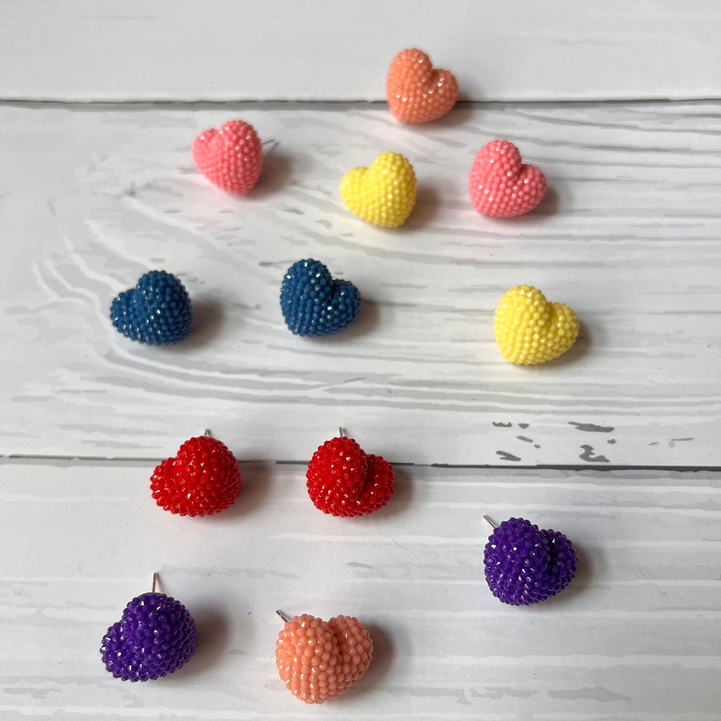 Bubble Heart Studs