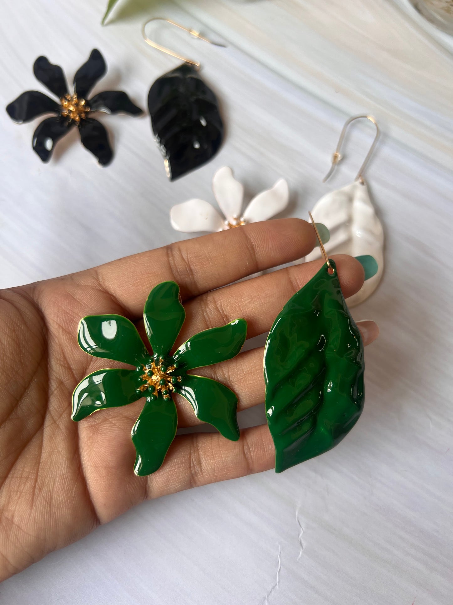 Dual Floral Earrings