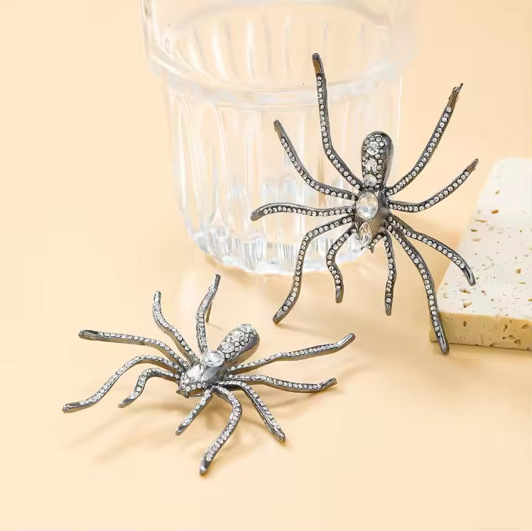 Bejewelled Spider Earrings