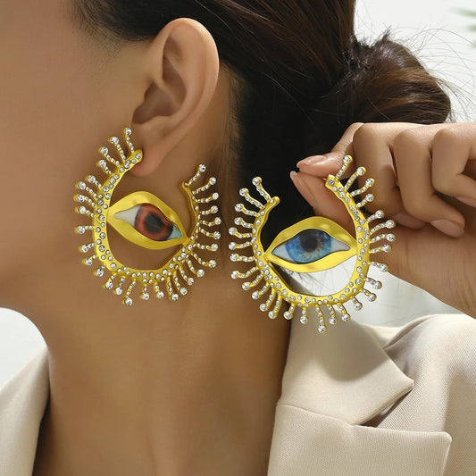 Delilah Dual Evil Eye Earrings