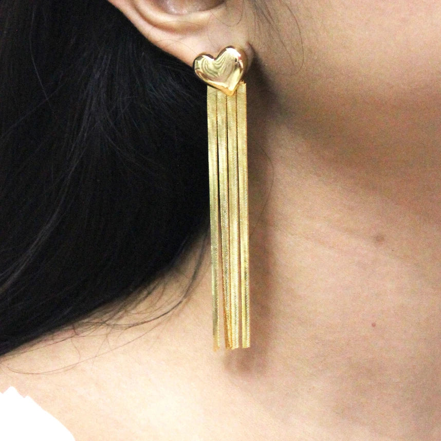 Heart Chain Danglers