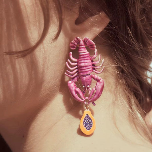 Ocean Lobster Earrings