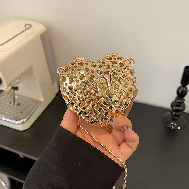 Heart Melt Mini Bag - Golden