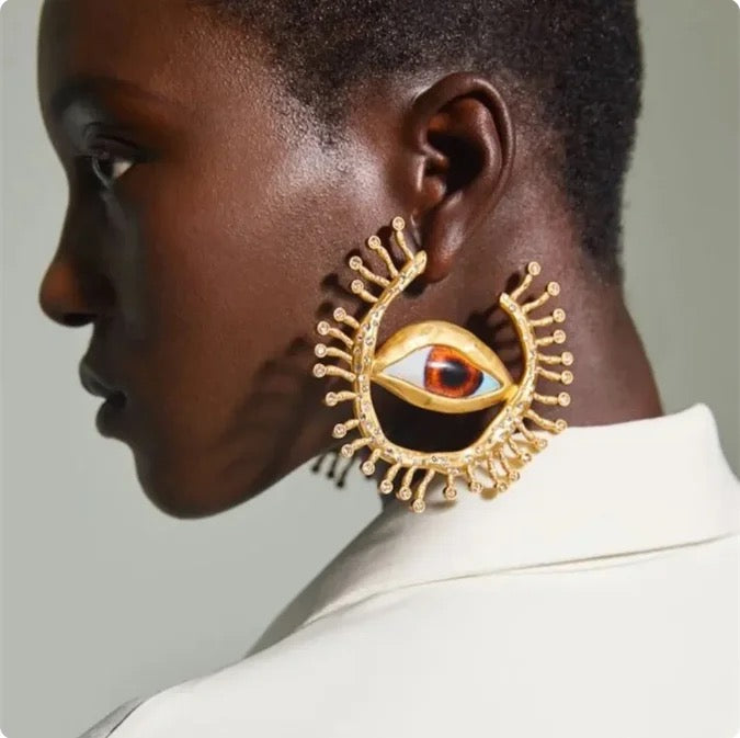 Delilah Dual Evil Eye Earrings