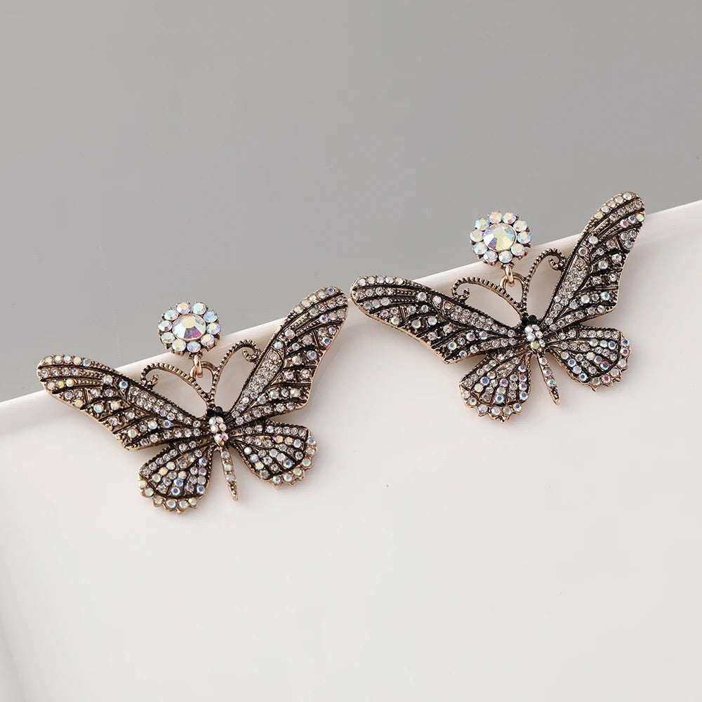 Diamond Butterfly Earrings