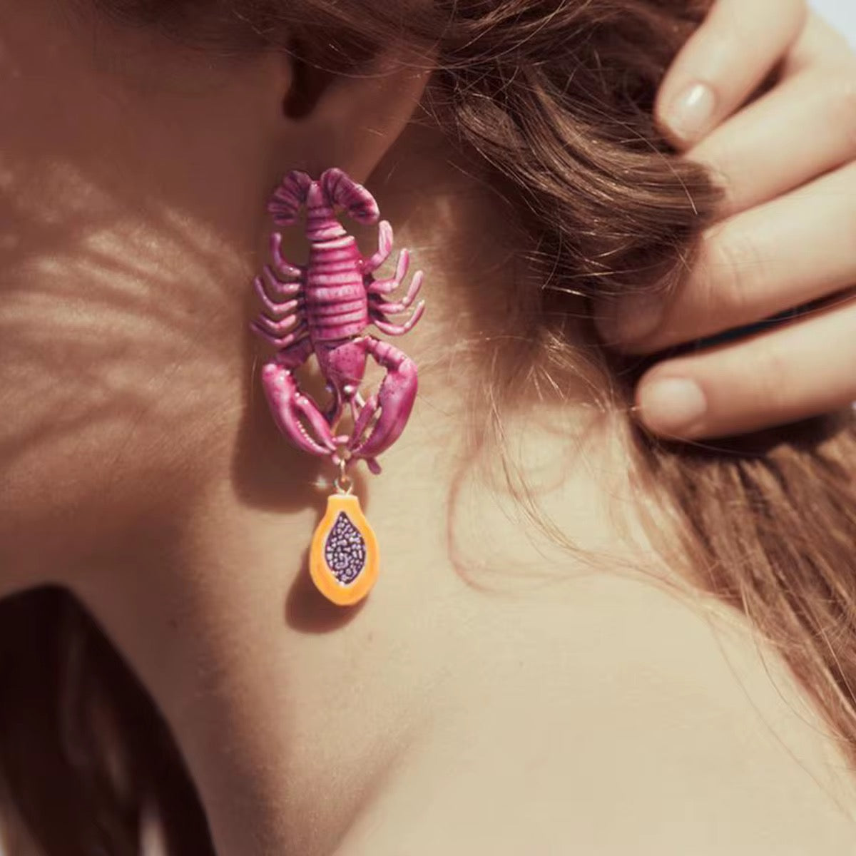 Ocean Lobster Earrings
