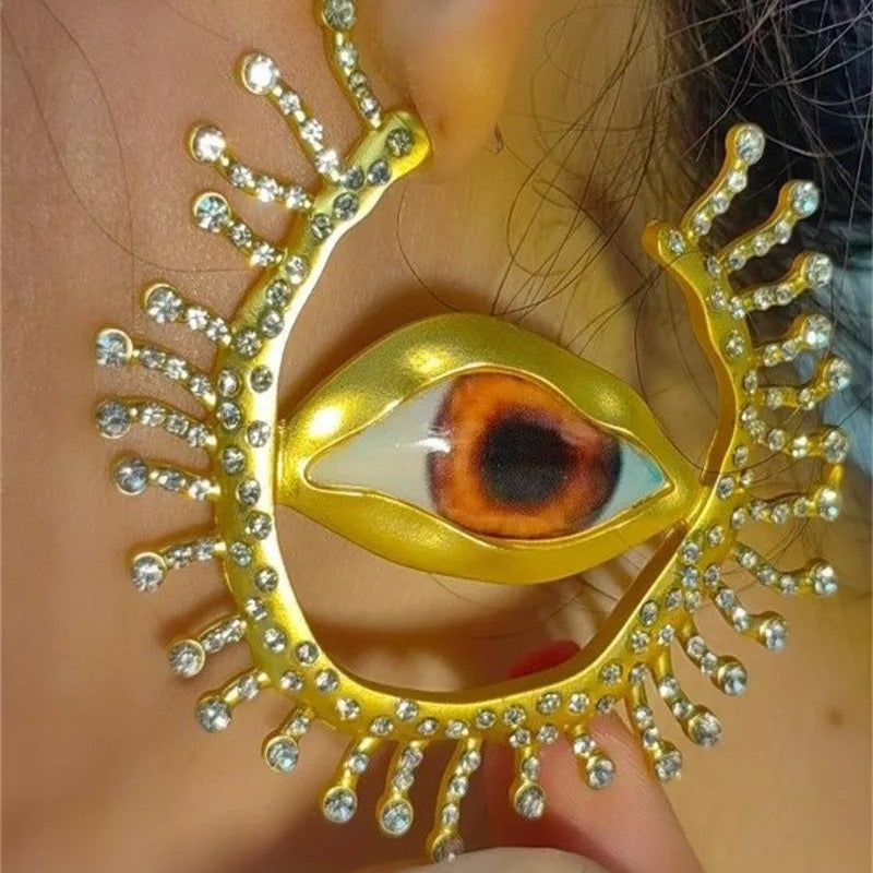 Delilah Dual Evil Eye Earrings