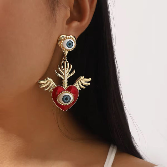 Heart Eye Earrings