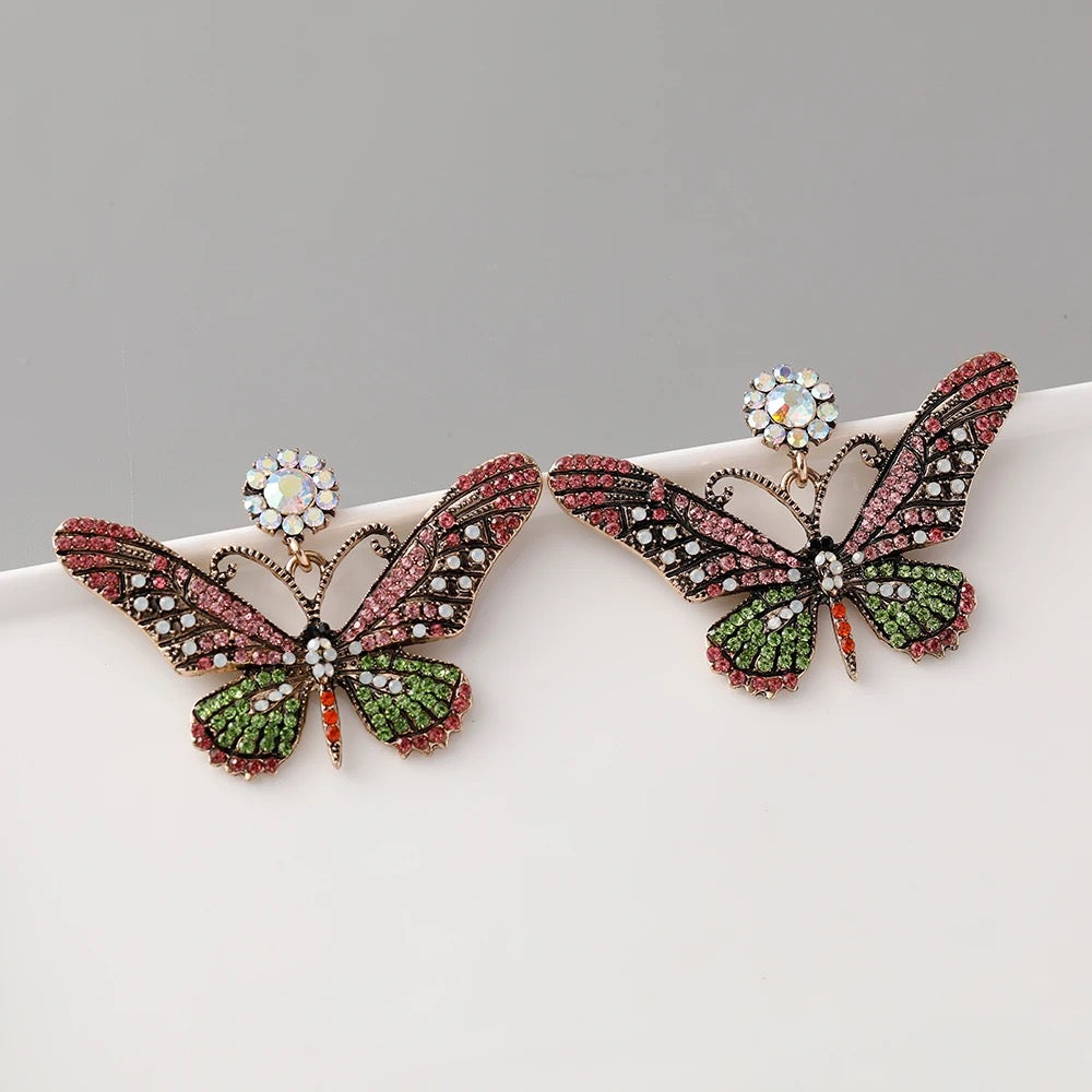Diamond Butterfly Earrings
