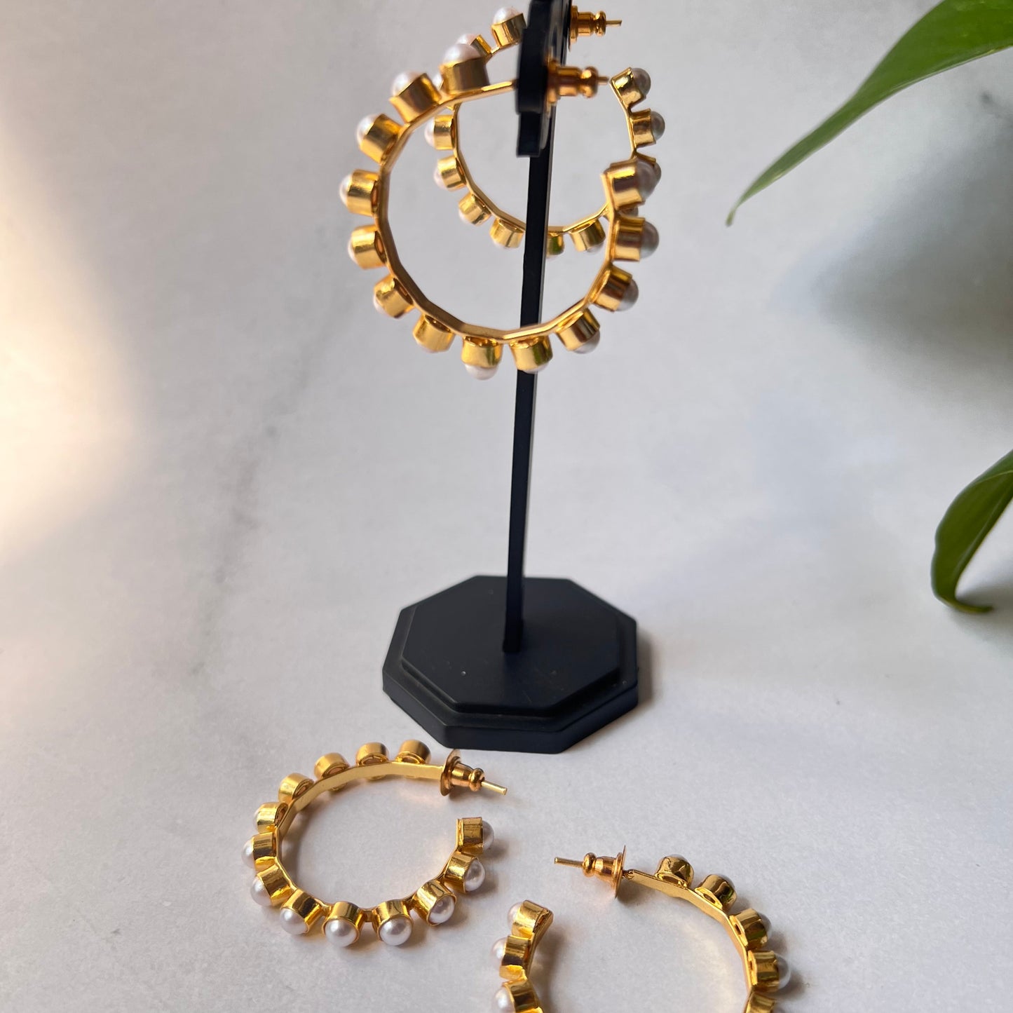 Pearl Bulb Hoops