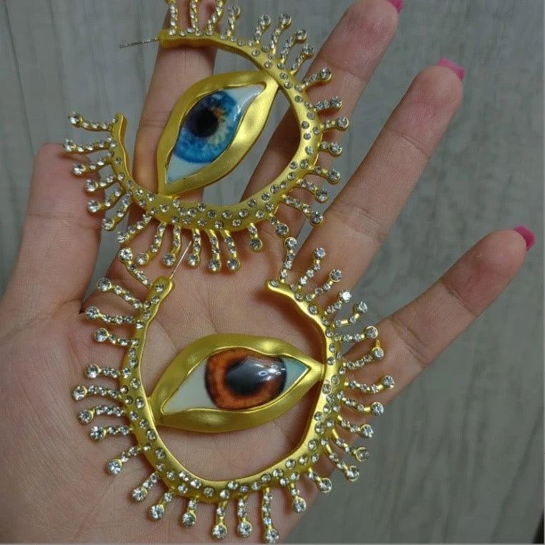 Delilah Dual Evil Eye Earrings