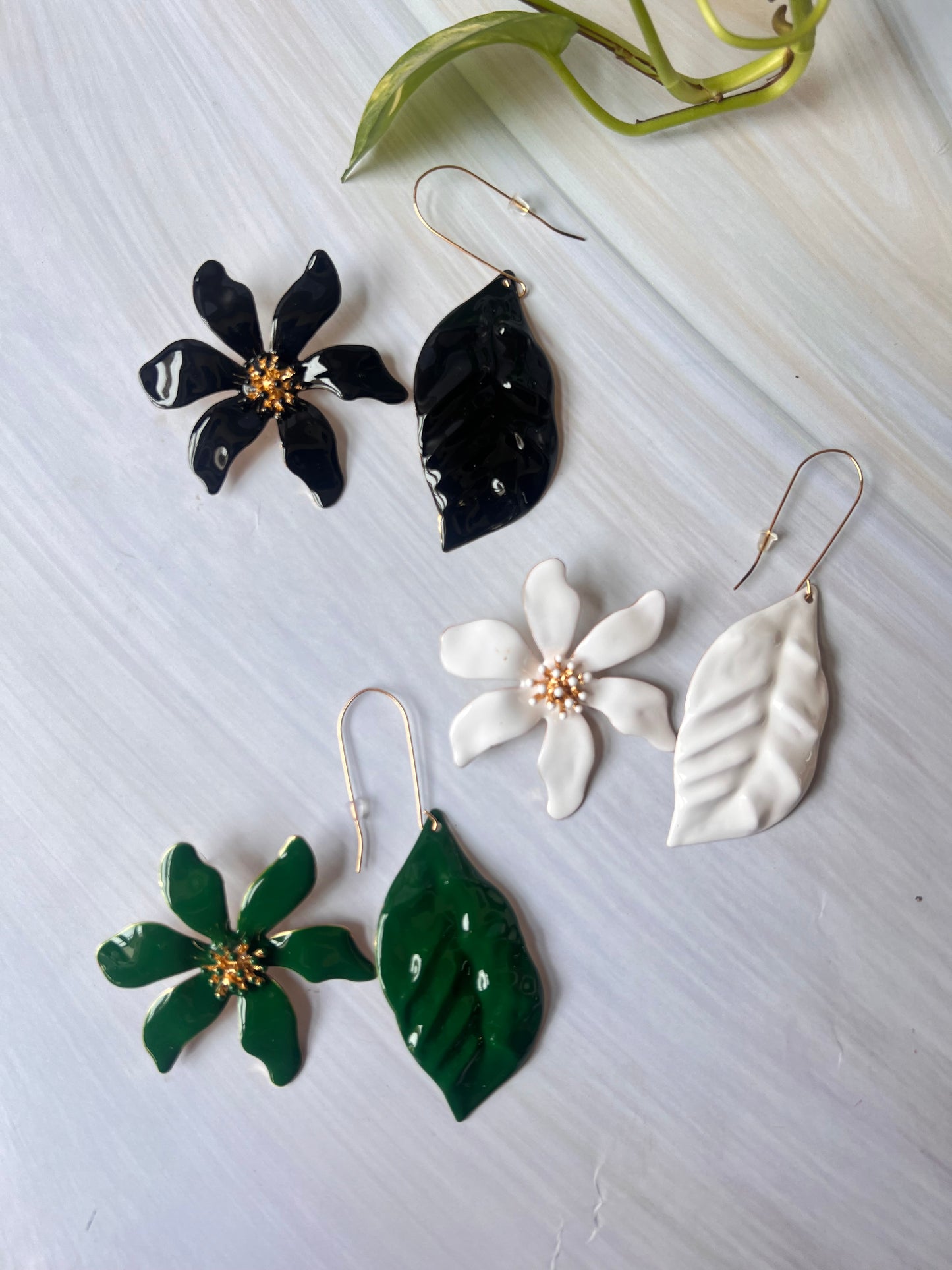 Dual Floral Earrings
