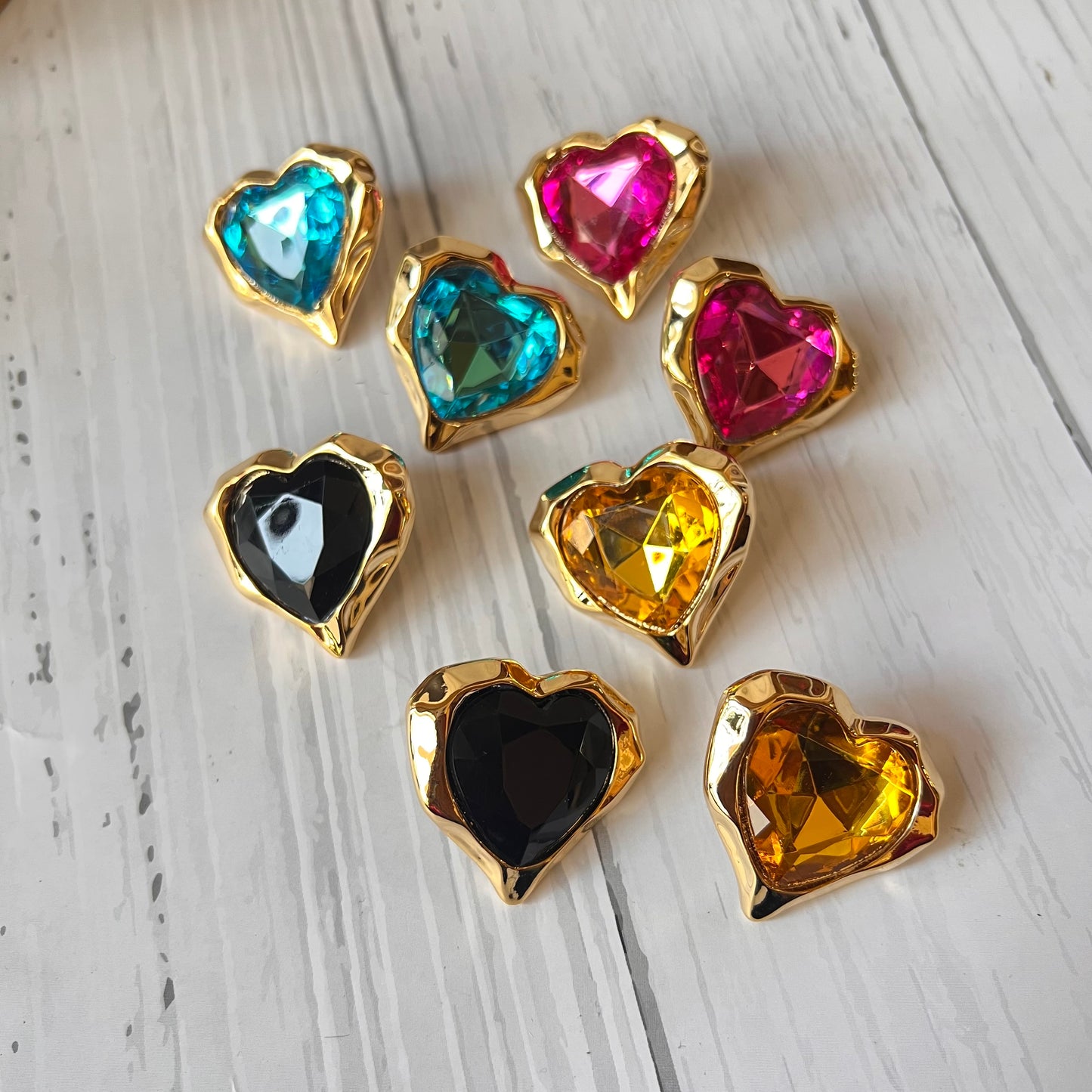 Glass Heart Studs