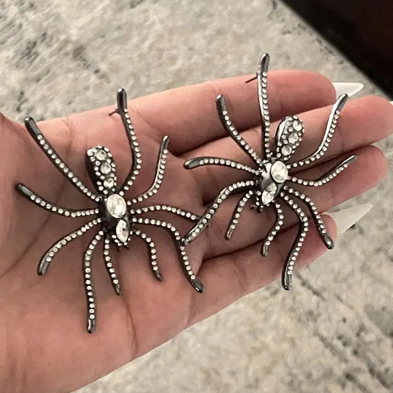Bejewelled Spider Earrings