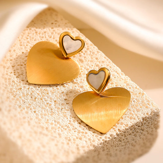Duo Heart Studs