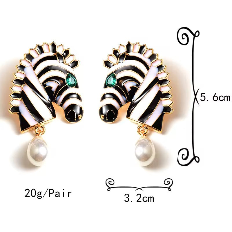 Mrs Zebra Earrings