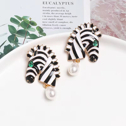 Mrs Zebra Earrings