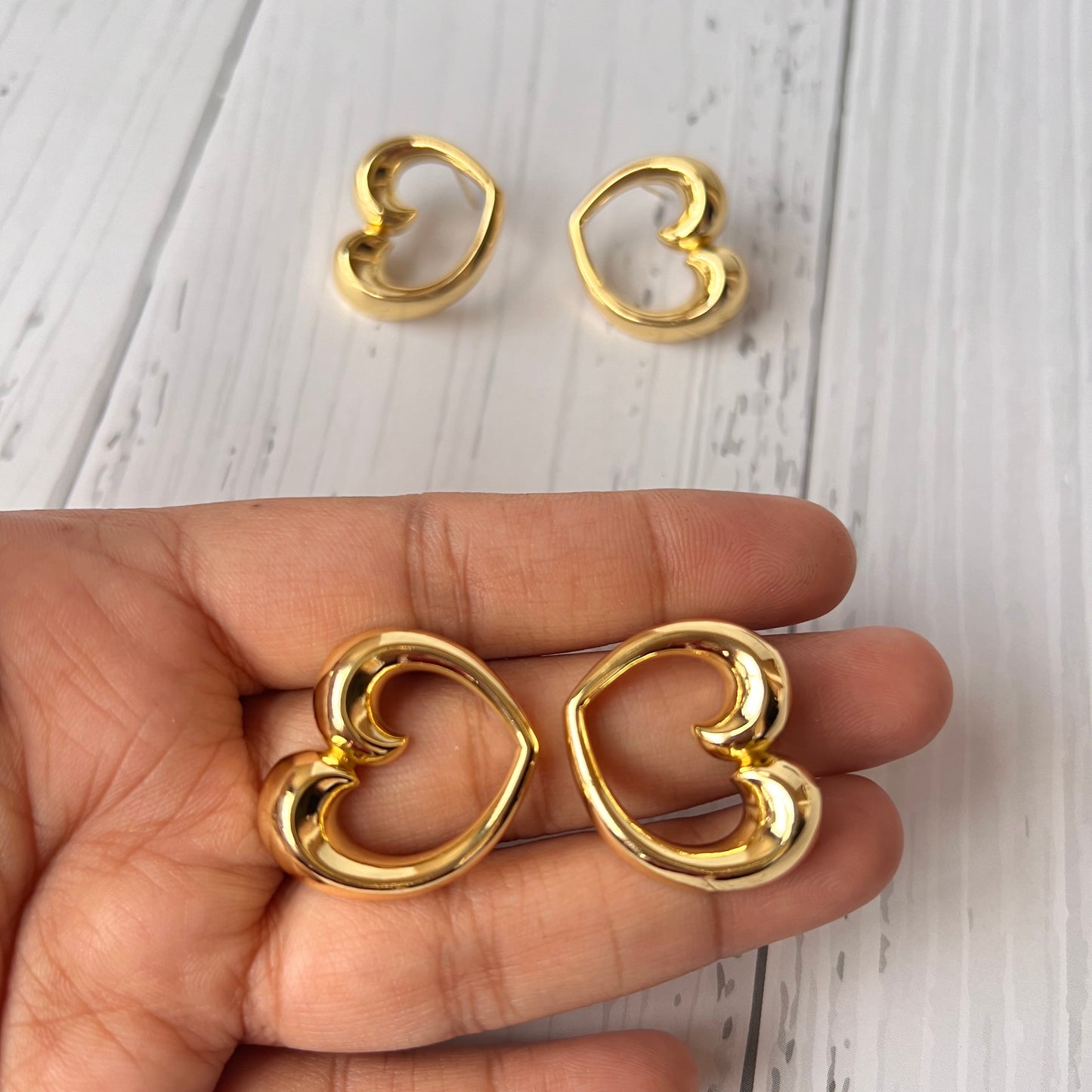 Heart Art Studs