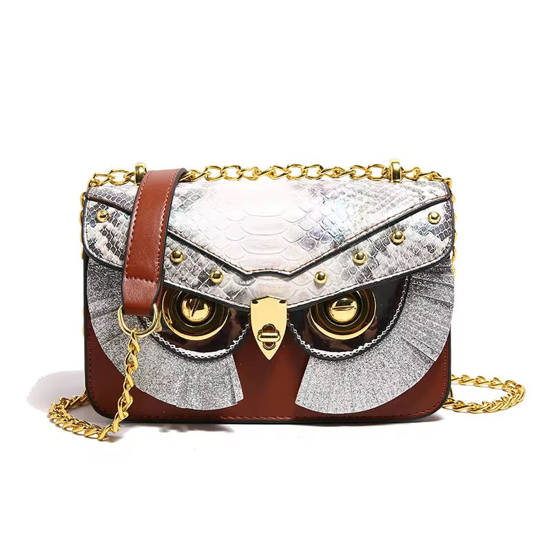 Tan Owl Bag