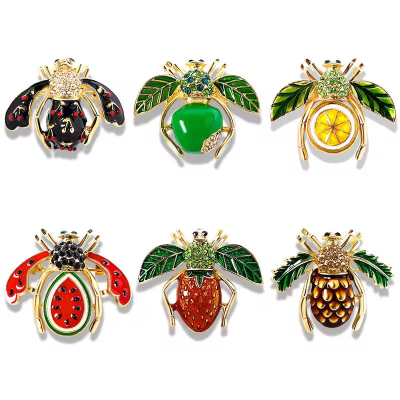 Fruity Bee Stud Earrings