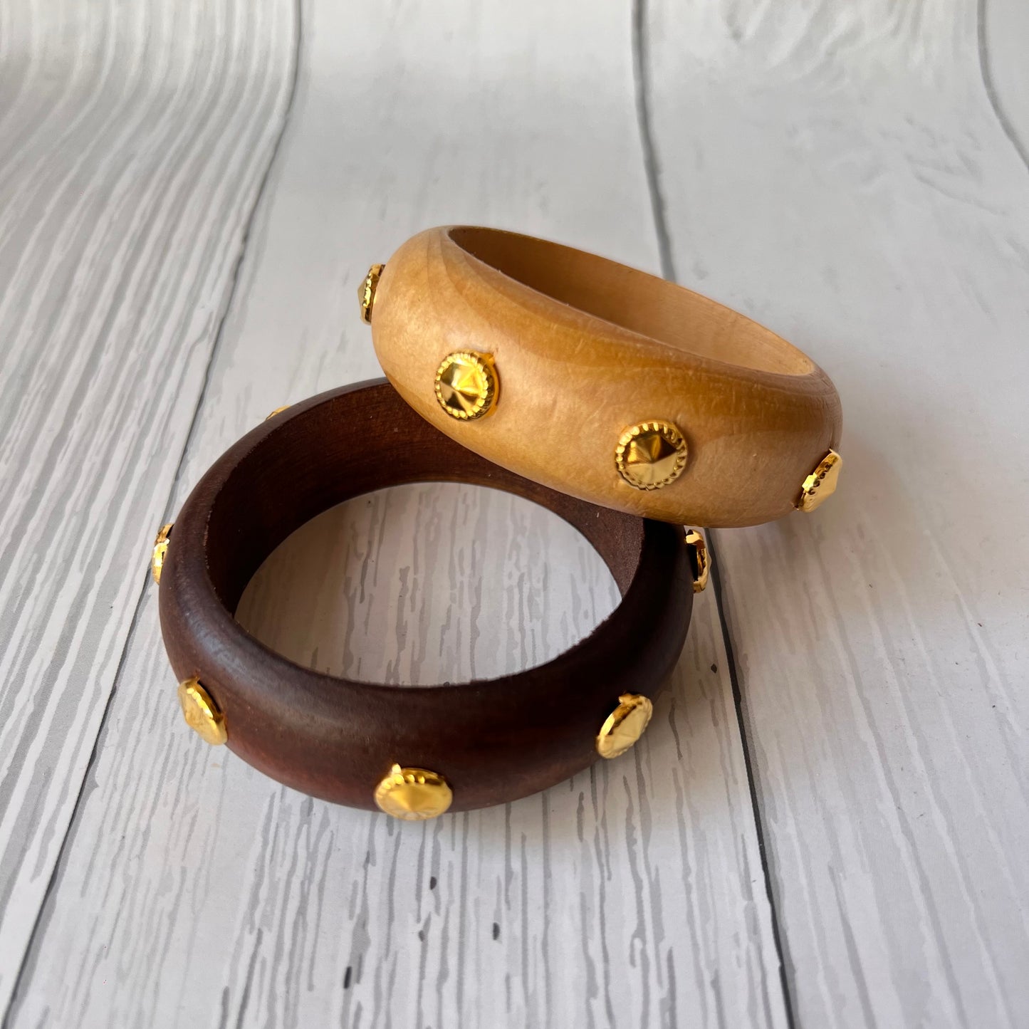 Temu Stud Wooden Bangle