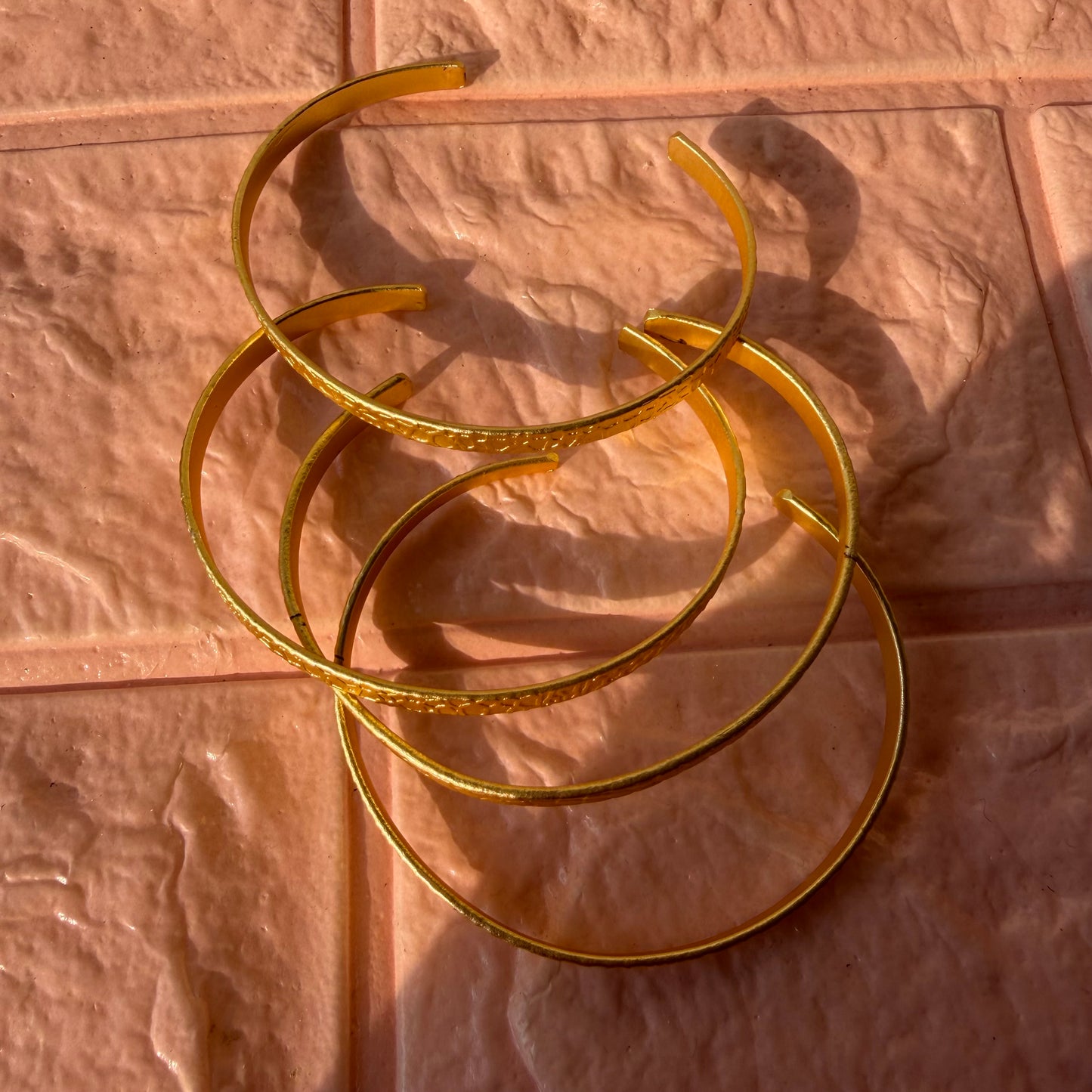 Set of 4 golden Cuffs