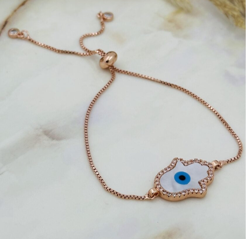 Dainty Eye Tennis Bracelet