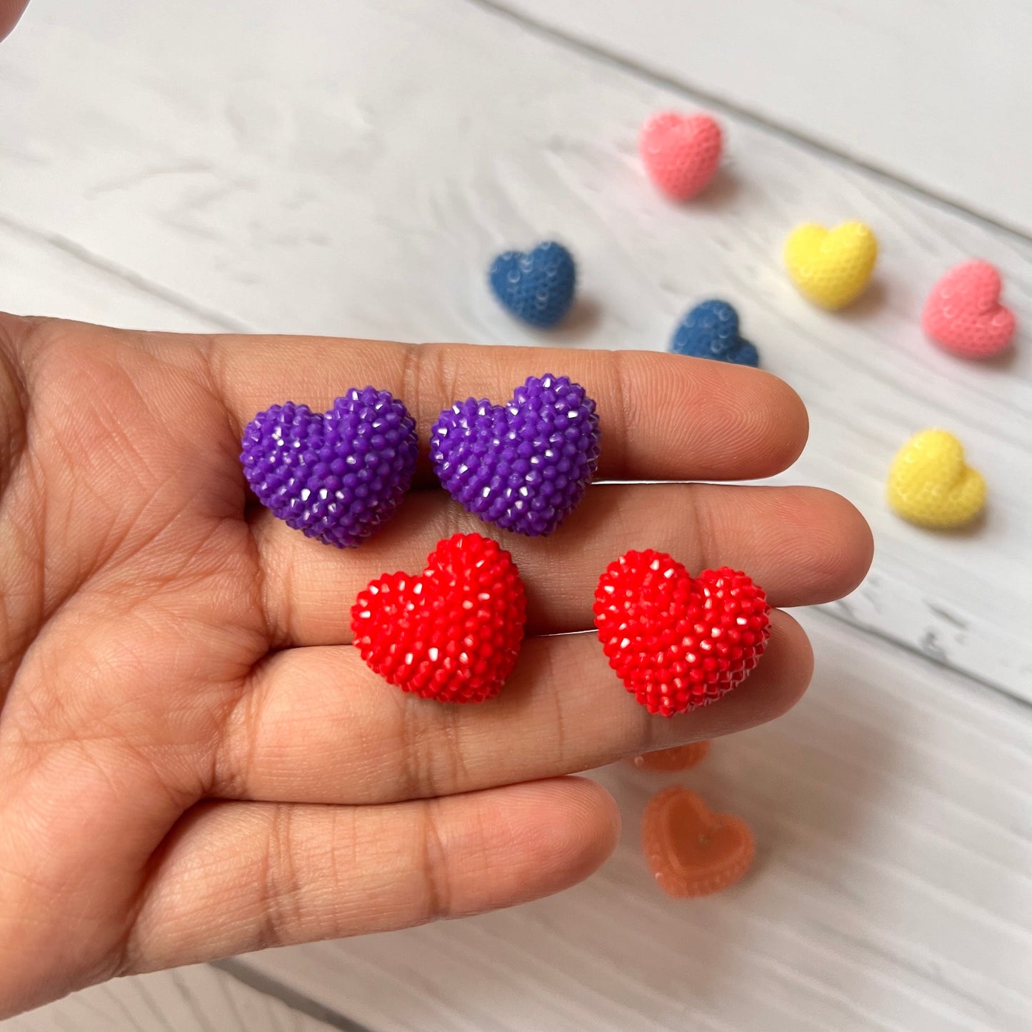 Bubble Heart Studs