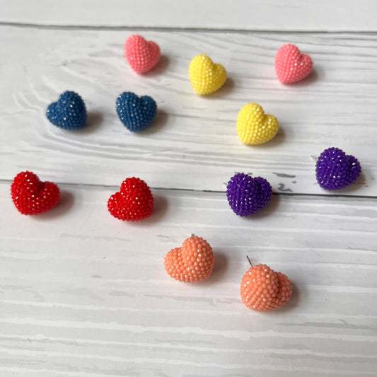 Bubble Heart Studs