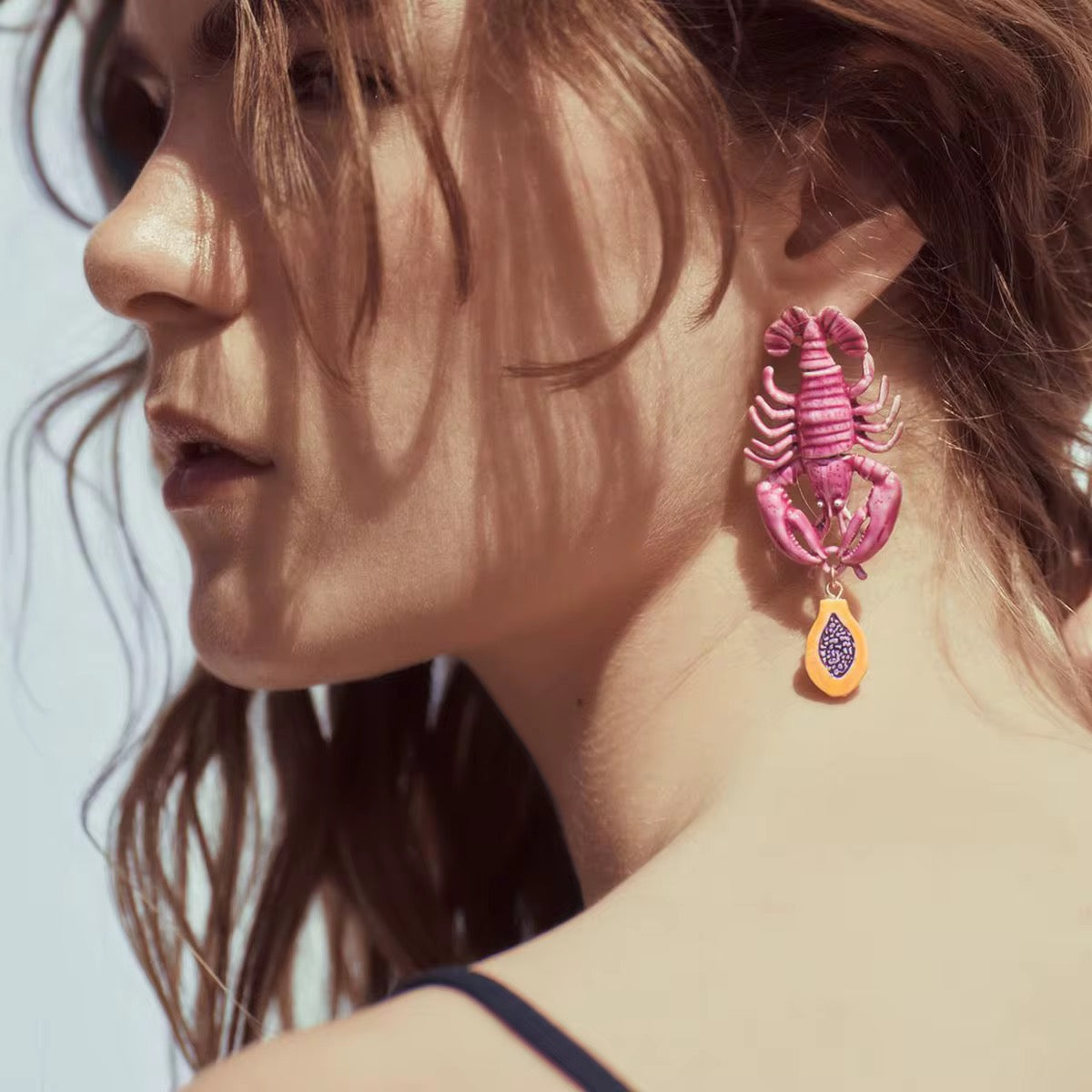 Ocean Lobster Earrings
