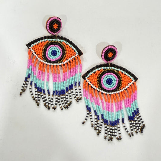 Colored Eye Earrings