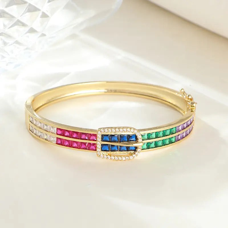 Diamond Belt Bracelet