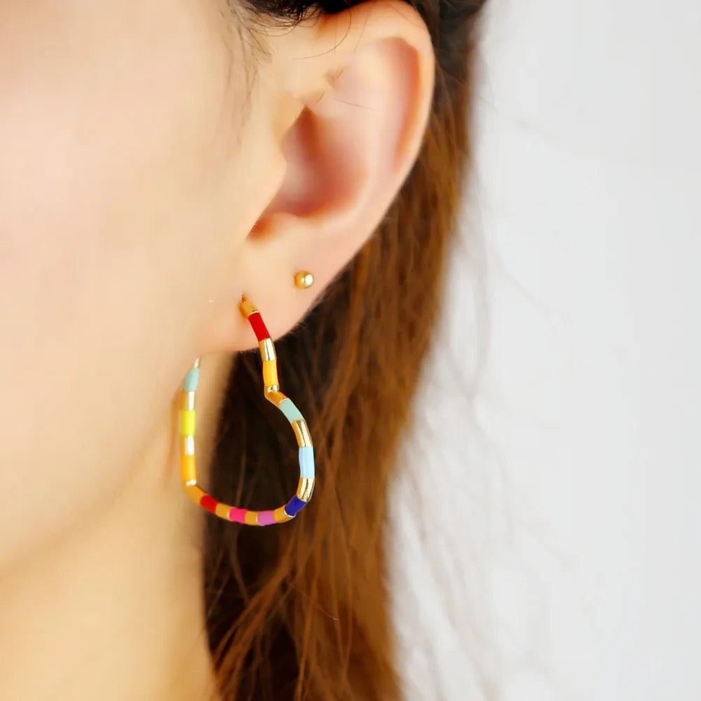 Colorful Heart Hoops
