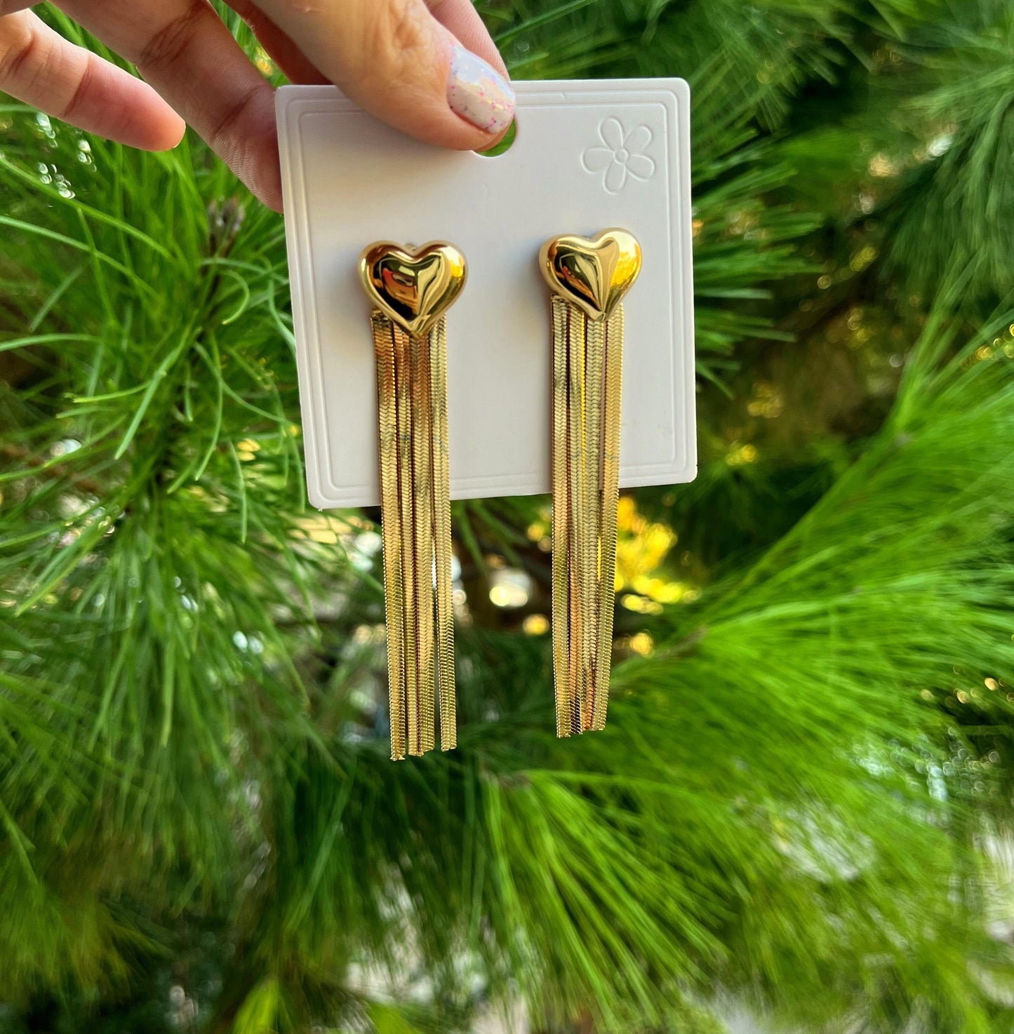 Heart Chain Danglers