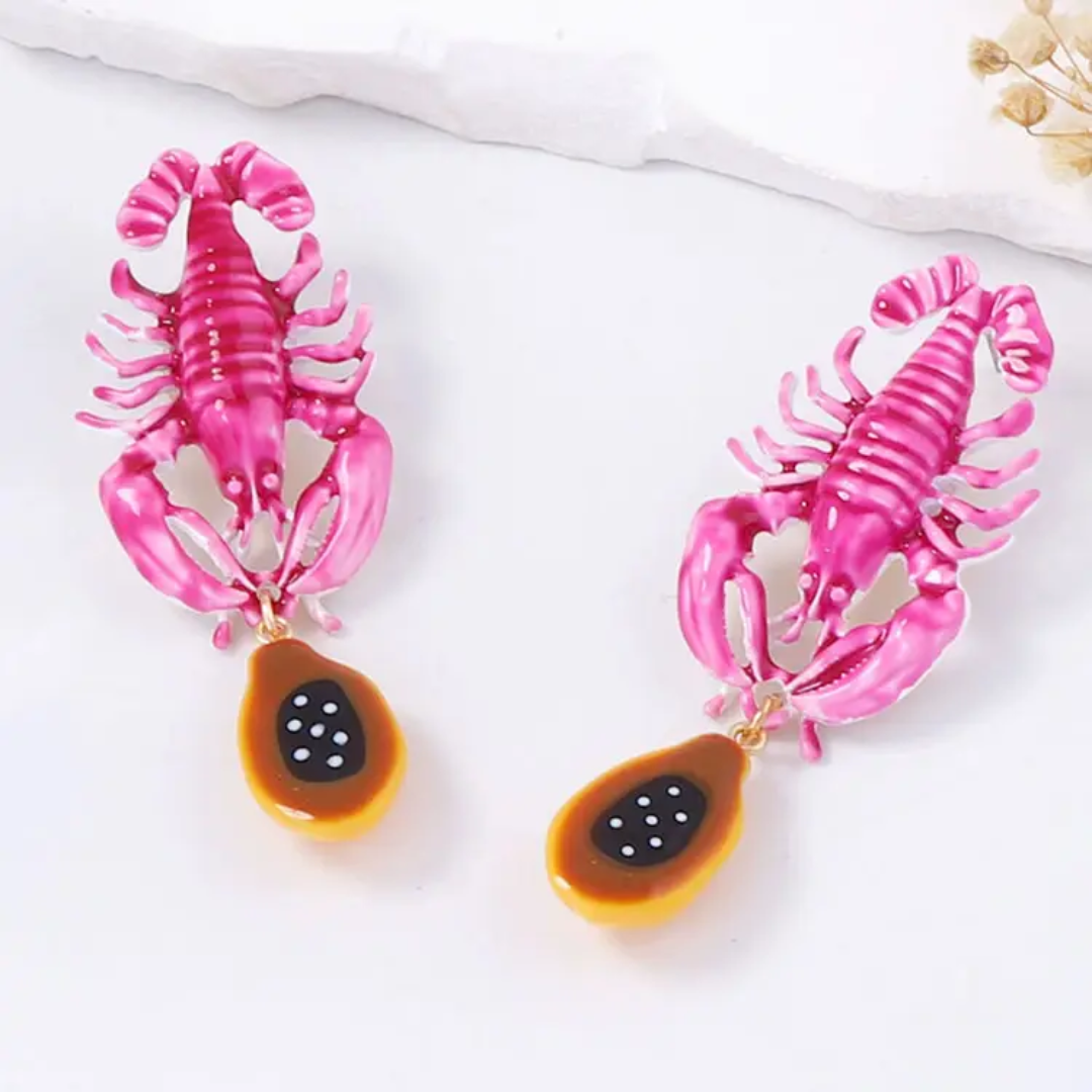Ocean Lobster Earrings