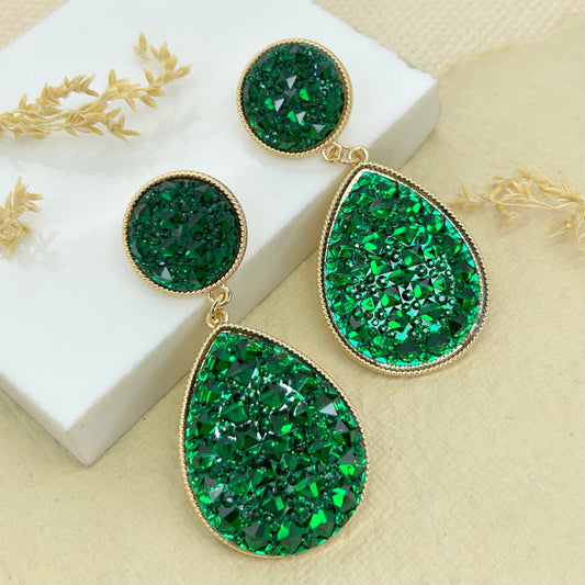 Emerald Bling Danglers