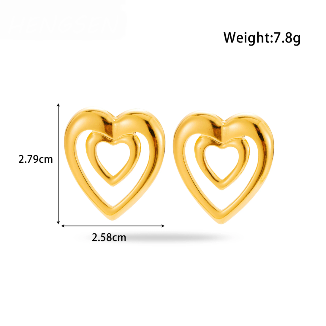 Hola Heart Studs