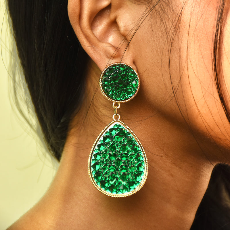 Emerald Bling Danglers