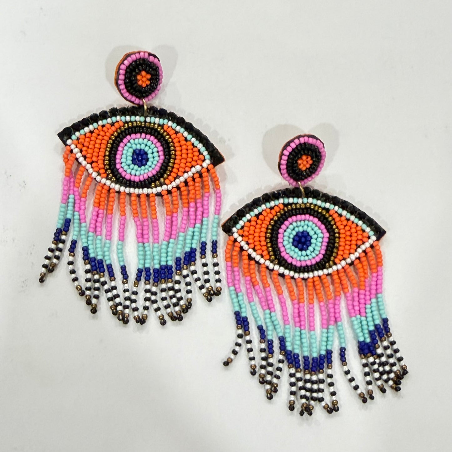Colored Eye Earrings