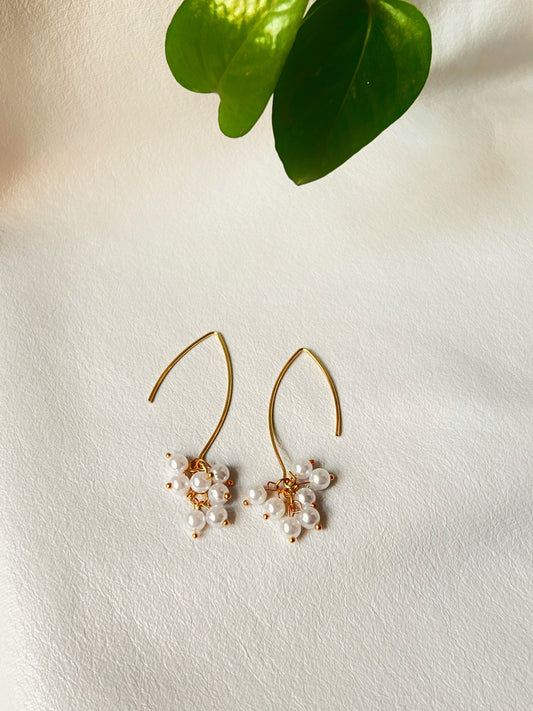 Pearl Cluster Earrings