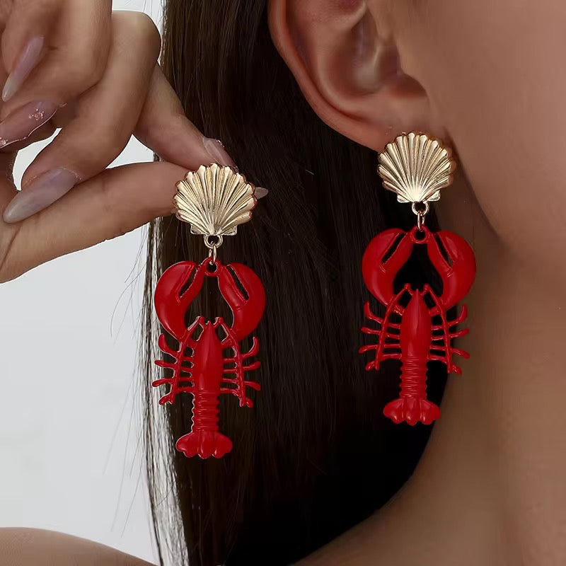 Lobster Charm Earrings
