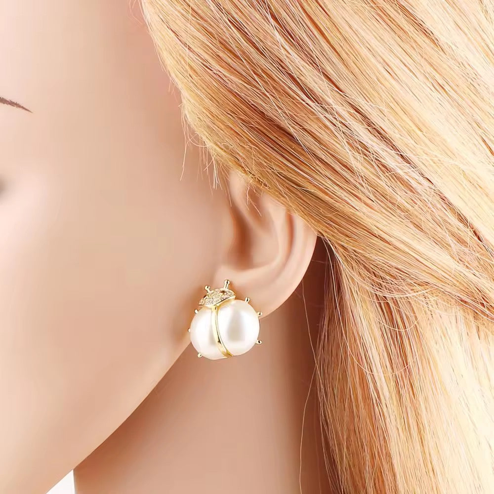 Pearl Bug Studs