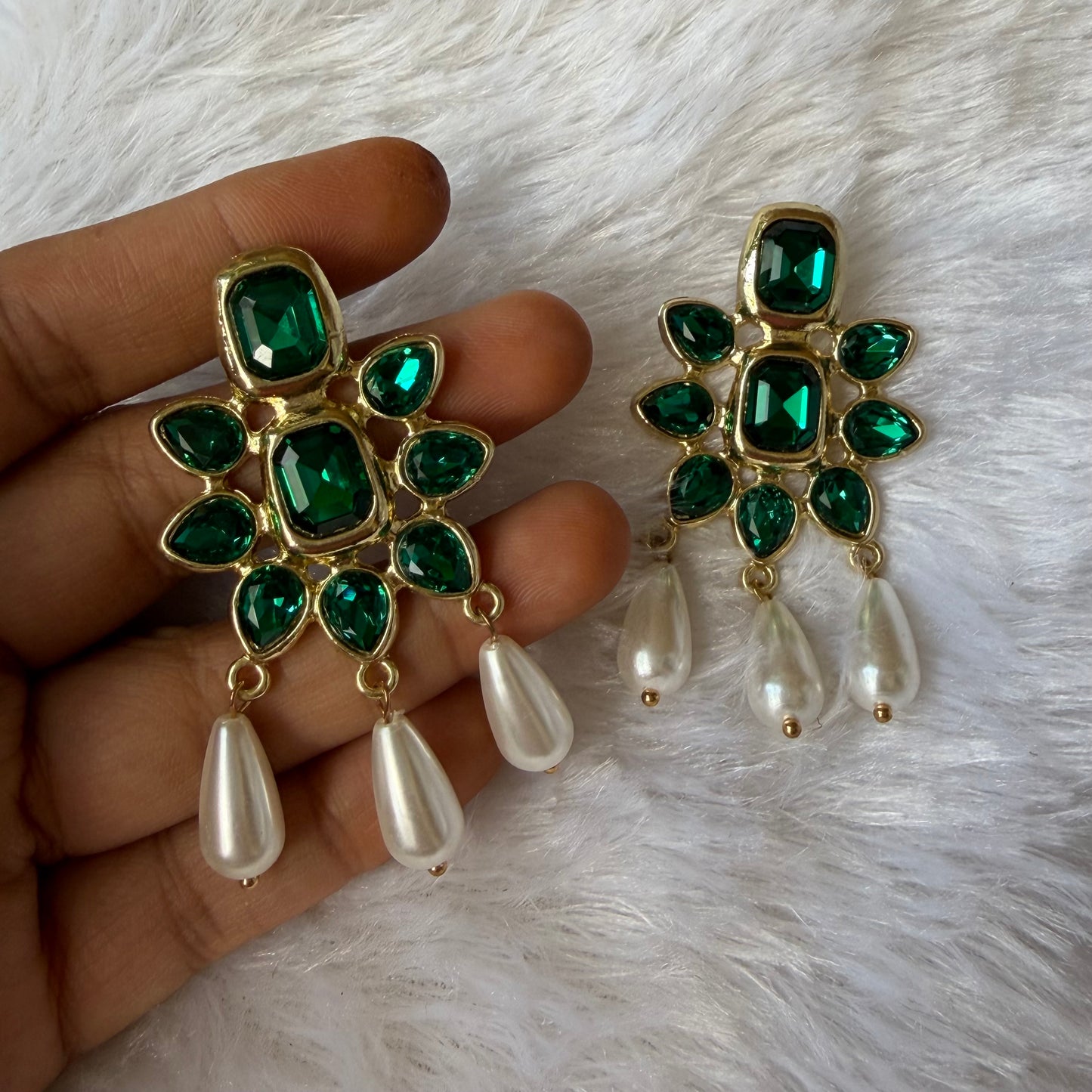 Emerald Green Danglers