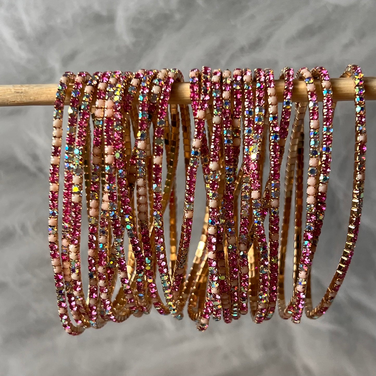 Paris Pink Shimmy Bracelets