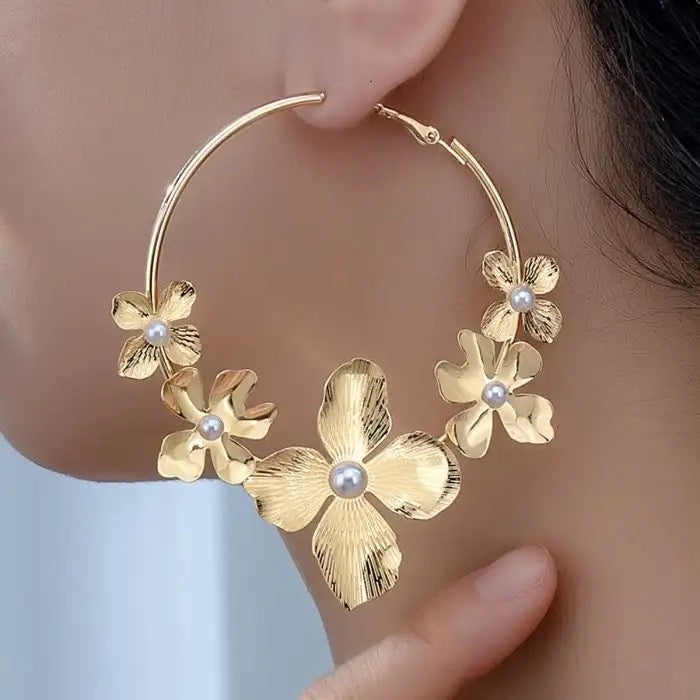 Floral tiara Hoops