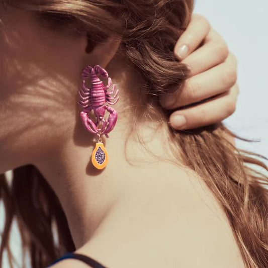 Ocean Lobster Earrings