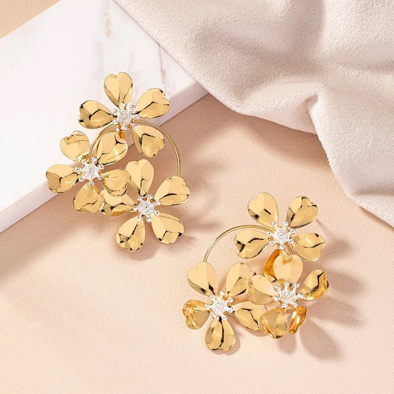 Tri Floral Earrings