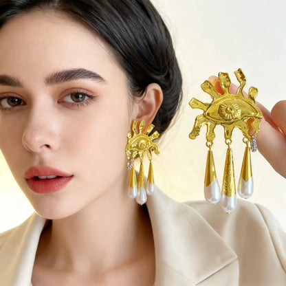 Amber Eye Danglers
