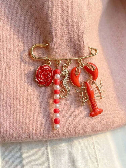 Coastal Chic Lobster Brooch